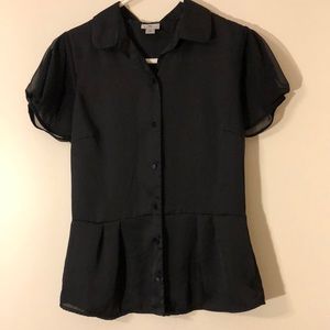 Black Worthington Buttoned Top size M